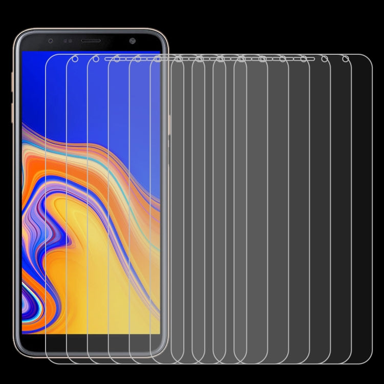 10個裝 適用於三星Galaxy J4+ 0.26mm 9H 2.5D弧邊鋼化玻璃膜