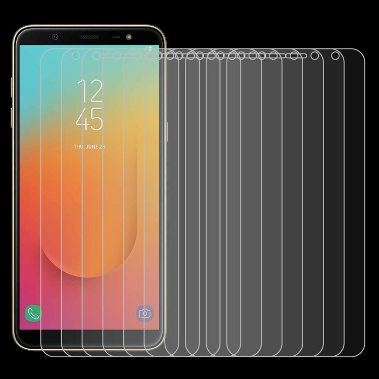 50 PCS 適用於三星Galaxy J8+ 0.26mm 9H 2.5D弧邊鋼化玻璃膜