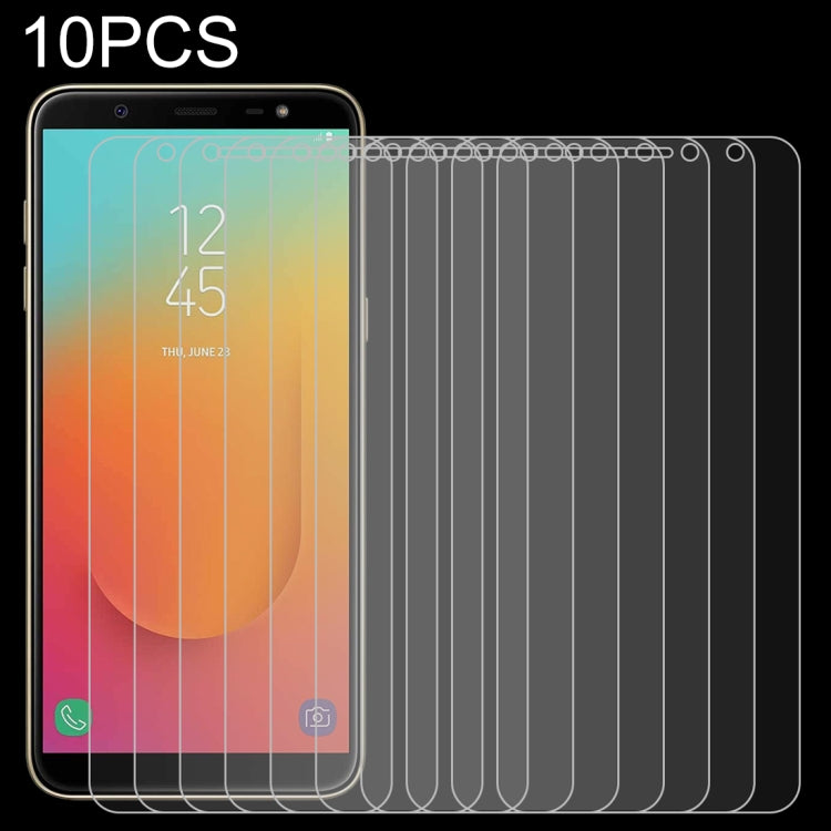 10個裝 適用於三星Galaxy J8+ 0.26mm 9H 2.5D弧邊鋼化玻璃膜