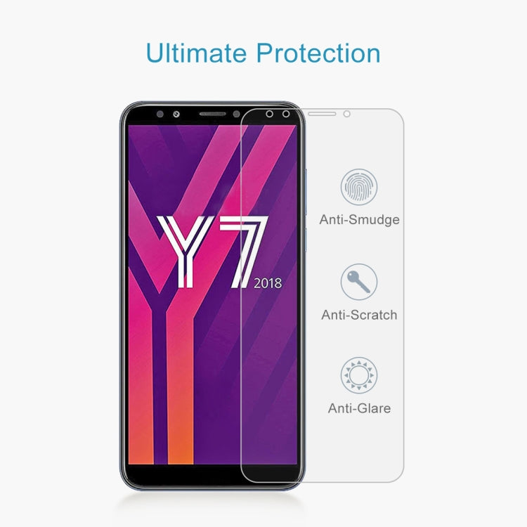 10個裝 適用於華為Y7 2018 0.26mm 9H 2.5D弧邊鋼化玻璃膜