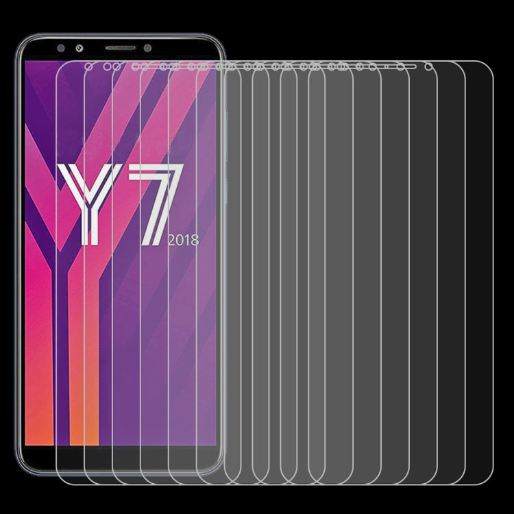 10個裝 適用於華為Y7 2018 0.26mm 9H 2.5D弧邊鋼化玻璃膜
