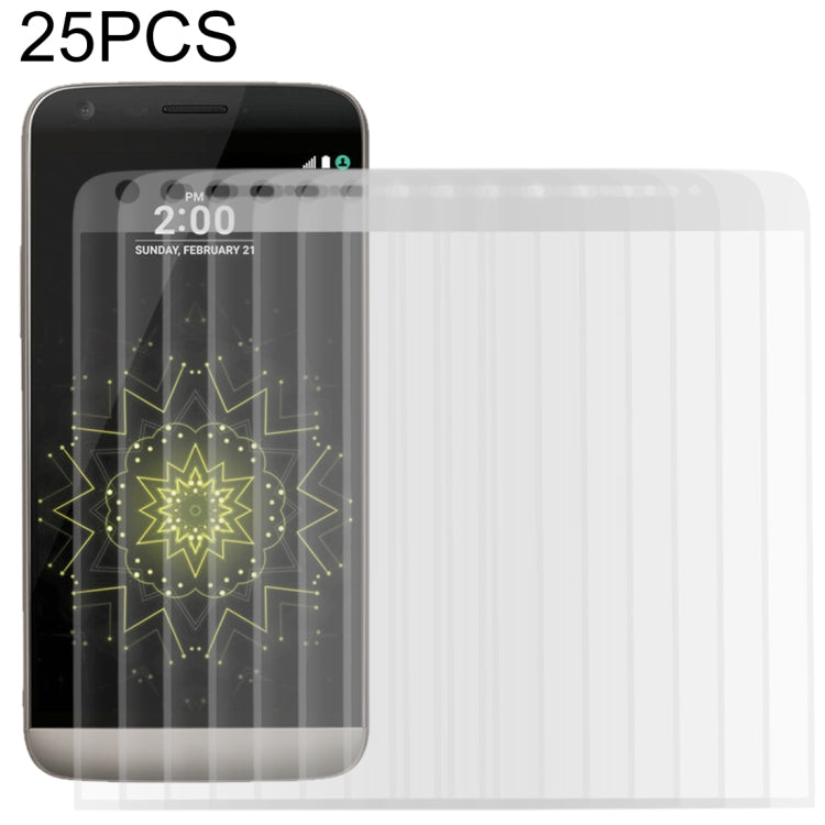 25個裝 適用於LG G5 0.26mm厚度 9H表面硬度 3D曲面絲印全屏彩色鋼化玻璃保護膜