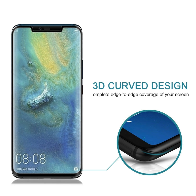 25個裝 適用於華為 Mate 20 Pro 0.3mm厚度 9H硬度 3D曲面全屏鋼化玻璃膜