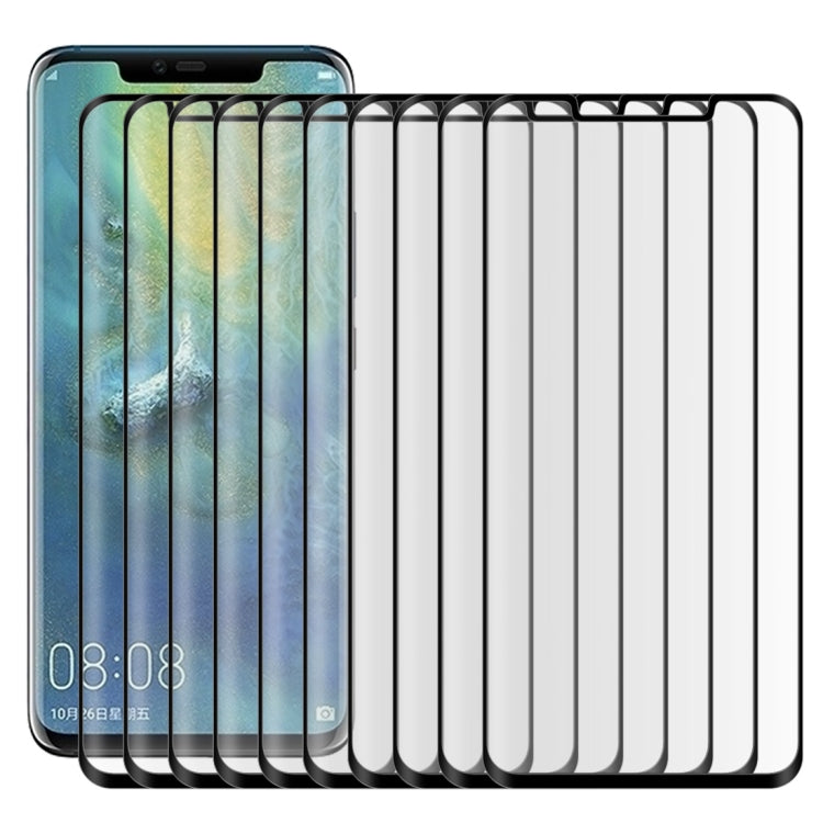 25個裝 適用於華為 Mate 20 Pro 0.3mm厚度 9H硬度 3D曲面全屏鋼化玻璃膜