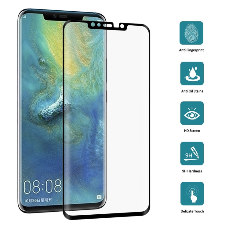 25個裝 適用於華為 Mate 20 Pro 0.3mm厚度 9H硬度 3D曲面全屏防塵款鋼化玻璃膜