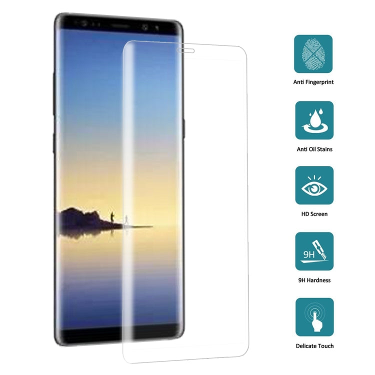 25個裝 適用於三星 Galaxy Note 8 0.3mm厚度 9H表面硬度 3D弧邊 絲印全屏覆蓋鋼化玻璃保護膜