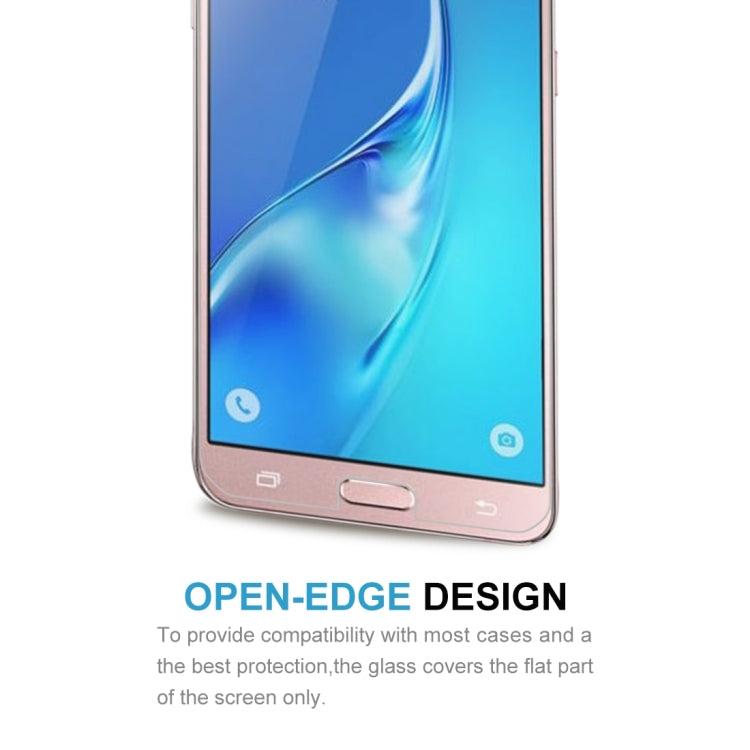 50個裝 適用於Samsung Galaxy J5  / J530 美版 0.3mm厚度 9H表面厚度 2.5D弧邊非全屏鋼化玻璃保護膜 裸膜