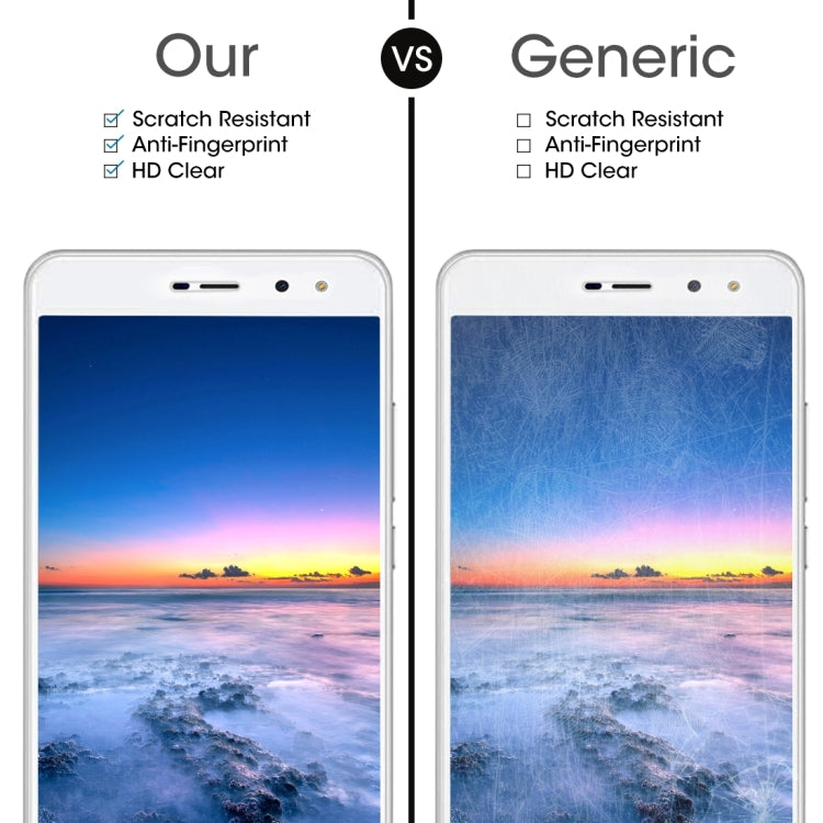 50個裝 適用於華為 Y5 2017 0.3mm厚度 9H表面硬度 2.5D弧邊 全屏鋼化玻璃保護膜 裸膜