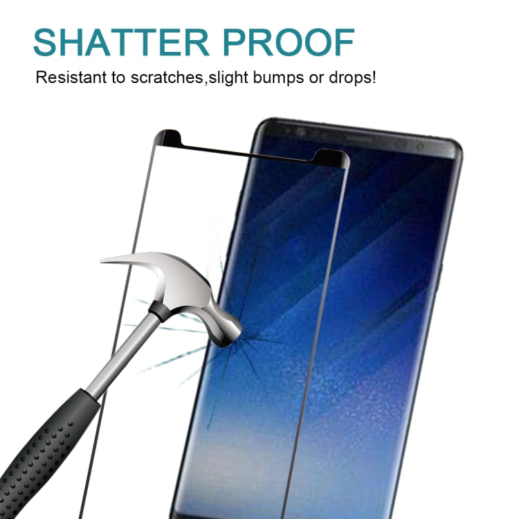 25個裝 適用於三星 Galaxy Note 8 0.3mm厚度 9H表面硬度 3D弧邊 絲印非全屏鋼化玻璃保護膜 縮小版