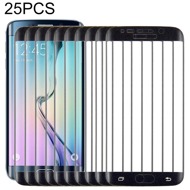 25個裝 適用於三星Galaxy S6 Edge 0.3mm 9H 3D曲面全屏絲印鋼化玻璃膜