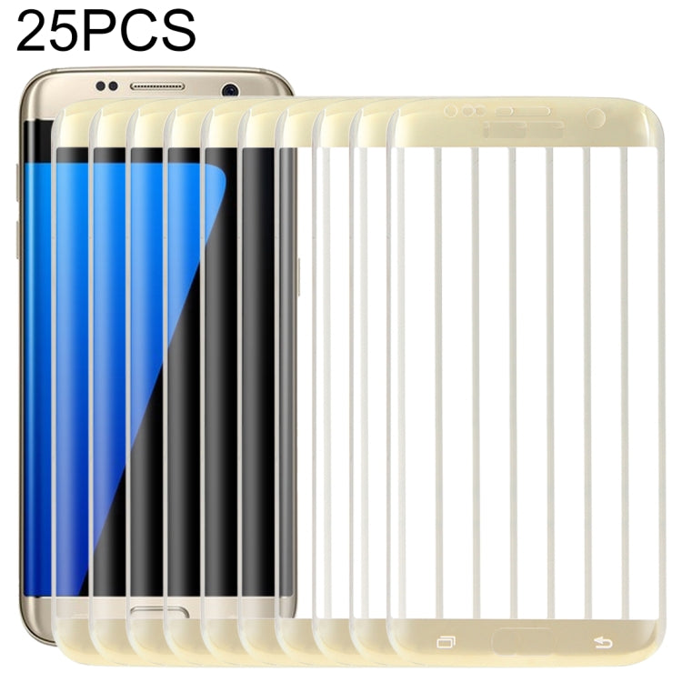 25個裝 適用於三星 Galaxy S7 Edge / G935 0.26mm厚度 9H表面硬度 曲面全屏覆蓋彩色鋼化玻璃保護膜