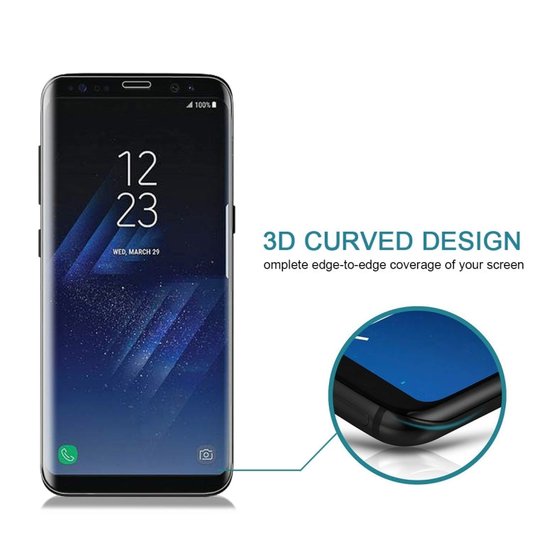25個裝 適用於三星 Galaxy S8 Plus / G9550 0.3mm厚度 9H表面硬度 3D弧邊 全屏覆蓋鋼化玻璃保護膜 縮小有孔