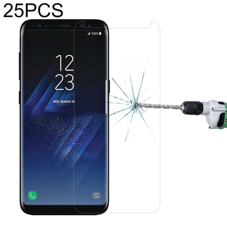 25個裝 適用於三星 Galaxy S8 Plus / G955 0.26mm厚度 9H表面硬度 3D弧邊膠非全屏 鋼化玻璃保護膜 縮小版