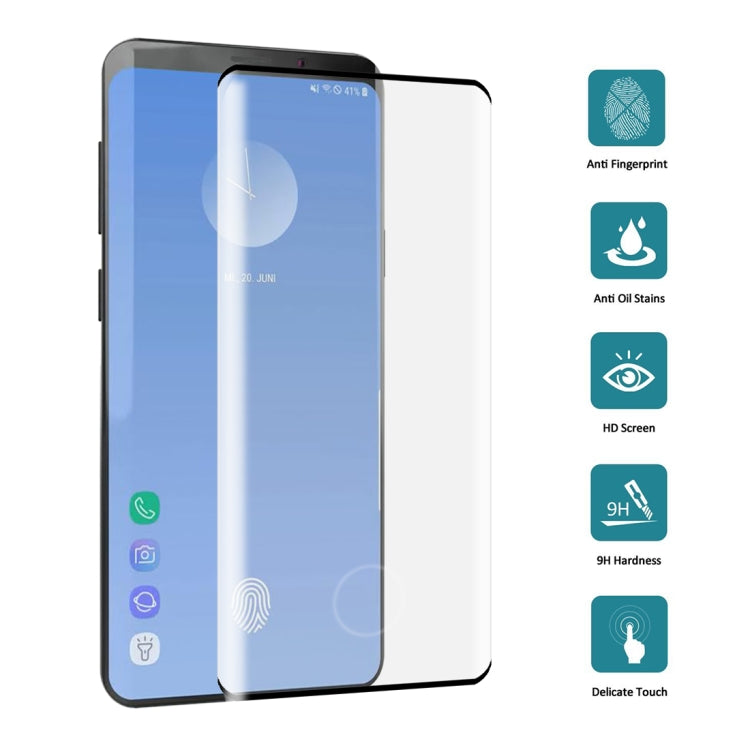 25個裝 適用於三星Galaxy S10 Plus 0.3mm 9H 3D全屏鋼化玻璃保護膜 支持屏幕指紋解鎖