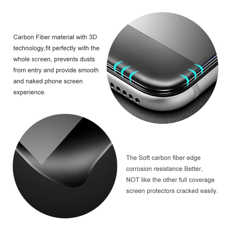 適用於小米 Mi 6X / A2  9H 3D全屏覆蓋碳纖維軟邊 防藍光護眼鋼化玻璃膜