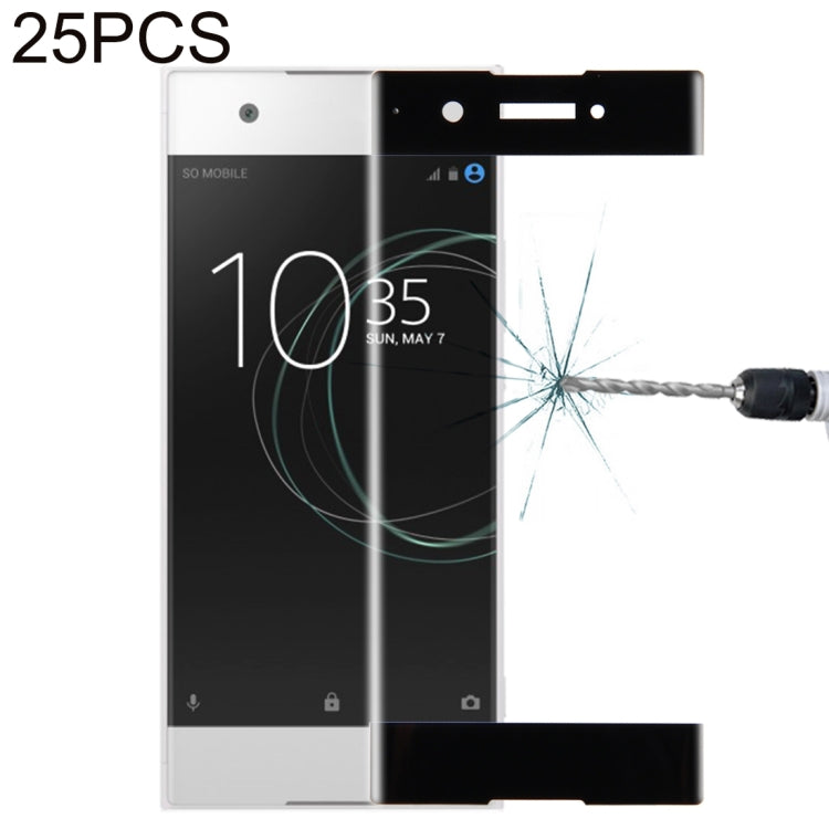 25個裝 適用於索尼 Xperia XA1 0.33mm厚度 9H表面硬度 3D曲面全屏覆蓋鋼化玻璃保護膜