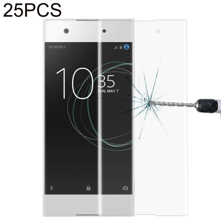 25個裝 適用於索尼 Xperia XA1 0.33mm厚度 9H表面硬度 3D曲面全屏覆蓋鋼化玻璃保護膜