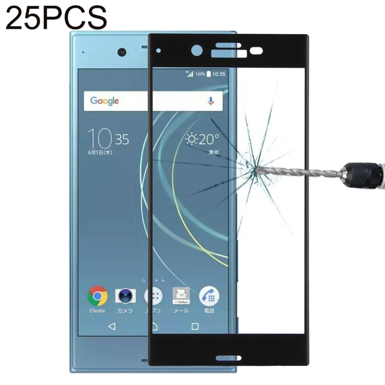 25個裝 適用於索尼 Xperia XZs 0.33mm厚度 9H表面硬度 3D曲面全屏覆蓋鋼化玻璃保護膜