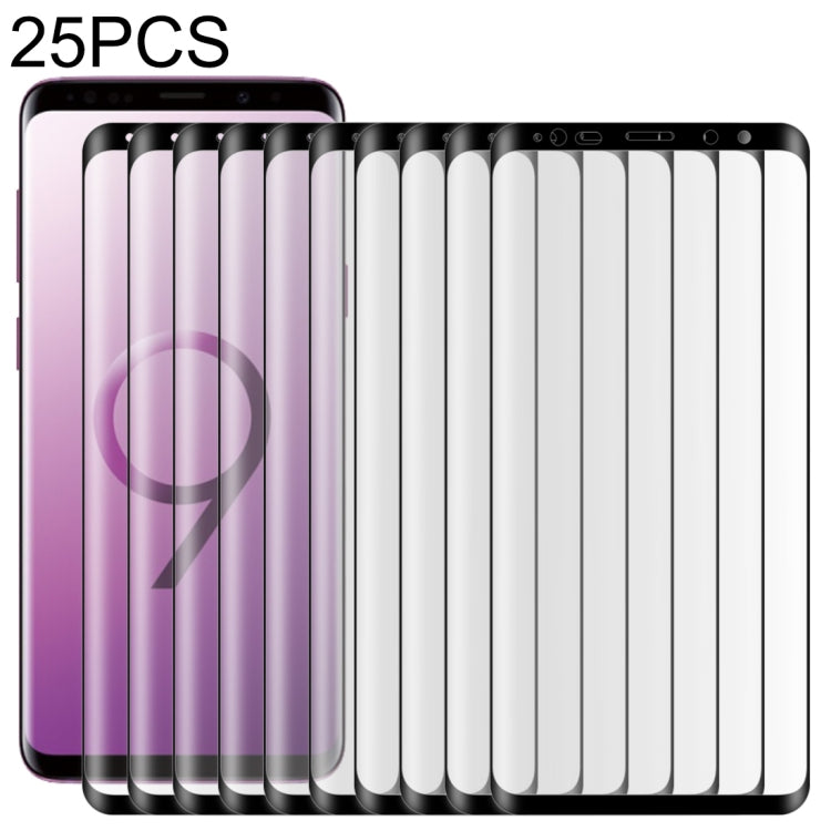 25個裝 適用於三星 Galaxy Note9 0.3mm厚度 9H硬度 3D曲面全屏鋼化玻璃膜