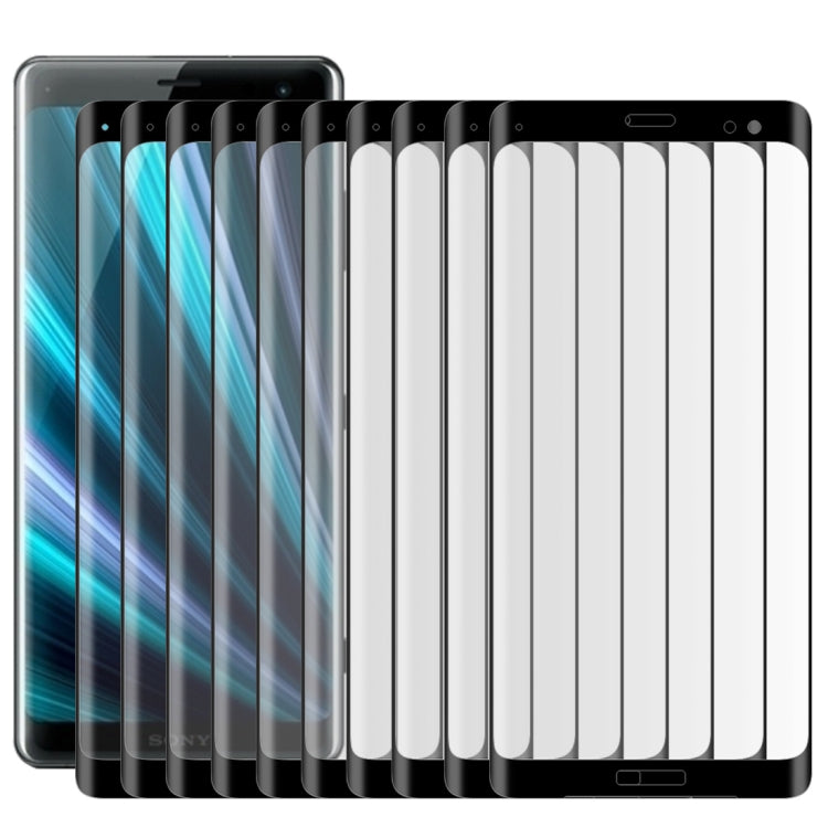 25個裝 適用於索尼 Xperia XZ3 0.3mm厚度 9H硬度 3D曲面全屏鋼化玻璃膜