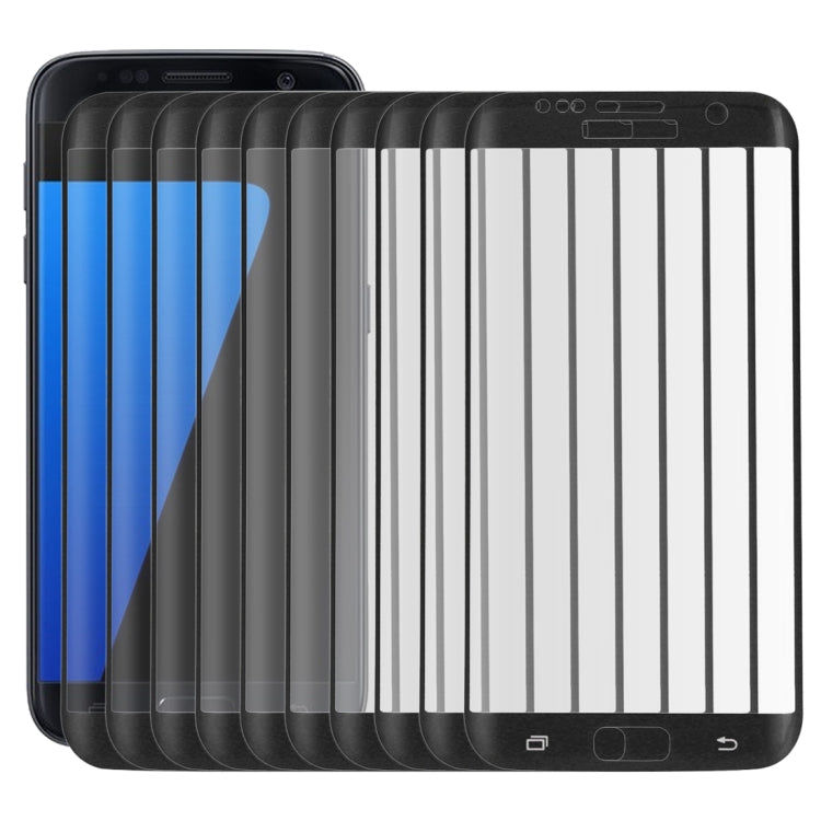 25個裝 適用於三星Galaxy S7 Edge / G935 0.26mm厚度 9H表面硬度 3D絲印全屏覆蓋彩色鋼化玻璃保護膜