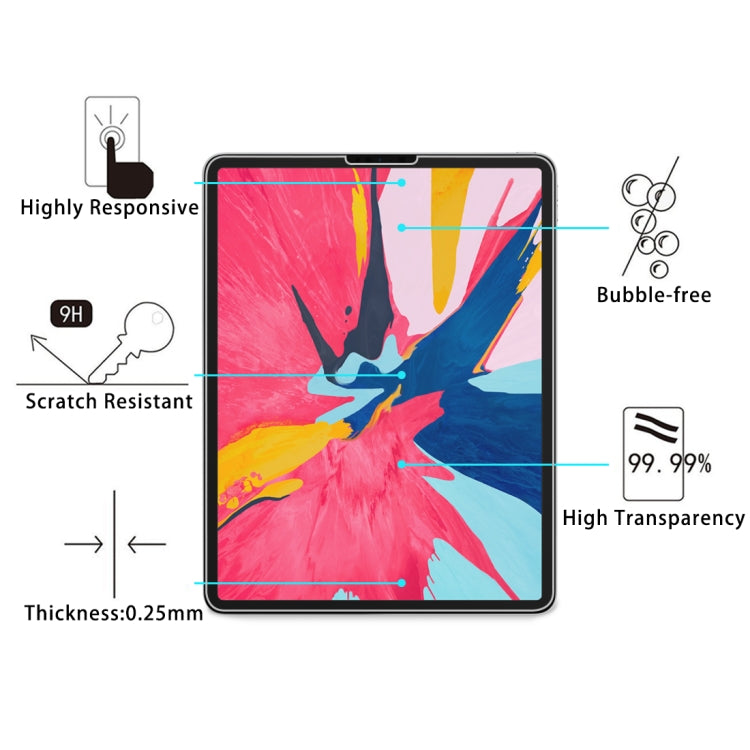 2個裝 適用於蘋果iPad Pro 12.9英寸 2018/2020/2021/2022 0.26mm9H硬度直邊鋼化玻璃膜