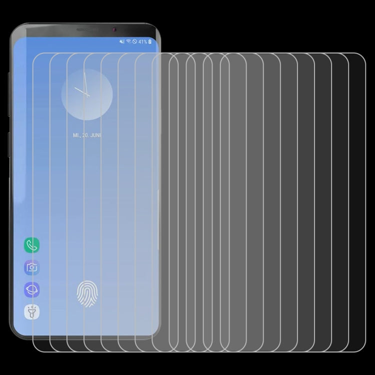 10個裝 適用於三星 Galaxy S10+ 0.26mm 9H 2.5D弧邊鋼化玻璃保護膜 不支持屏幕指紋解鎖