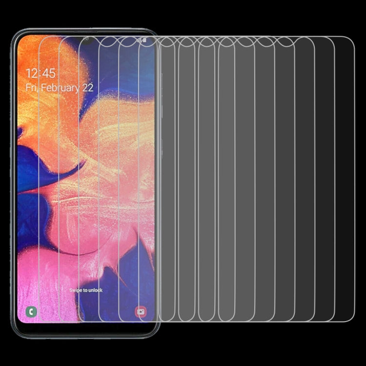 100個裝 適用於三星 Galaxy A10 0.26mm 9H 2.5D弧邊鋼化玻璃膜