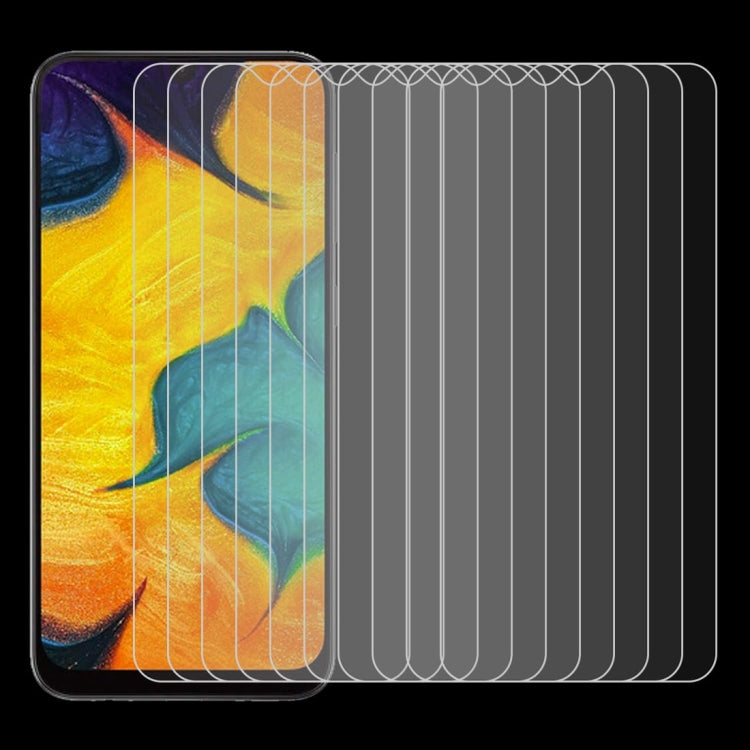 10 PCS 0.26mm 9H 2.5D Tempered Glass Film for Galaxy A30 / A30 JP