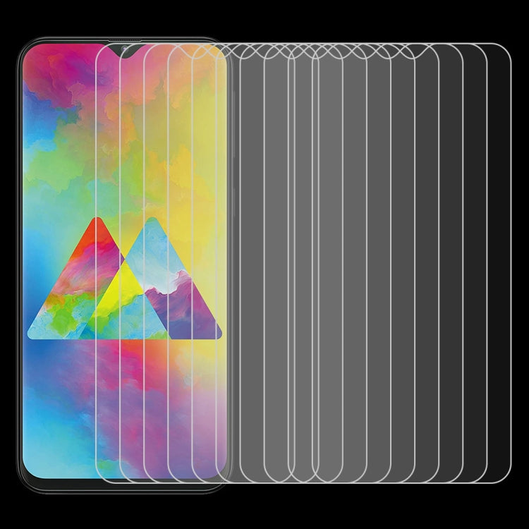 100個裝 適用於三星 Galaxy M20 0.26mm 9H 2.5D弧邊鋼化玻璃膜