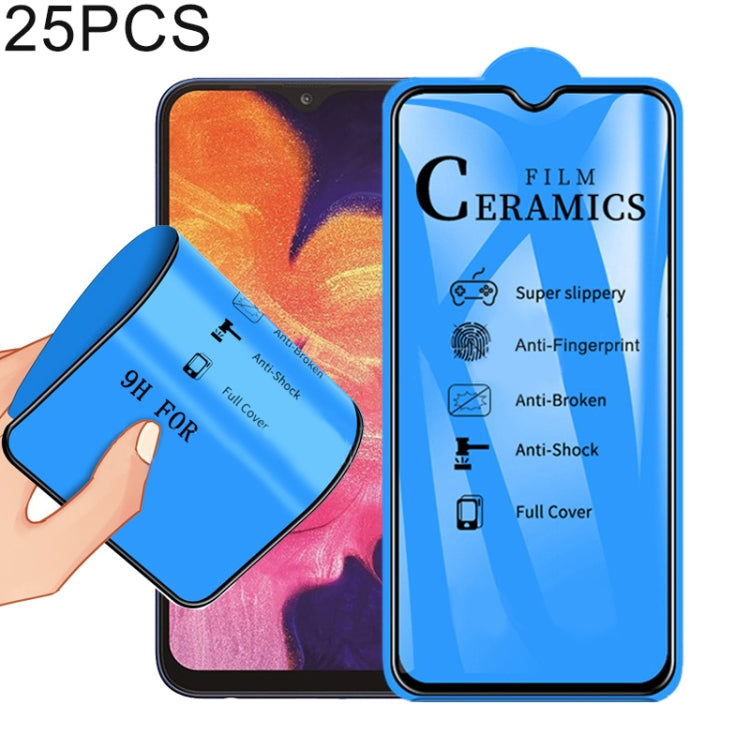 25個裝 2.5D 全膠全屏陶瓷貼膜 適用於三星 Galaxy A10 / M10