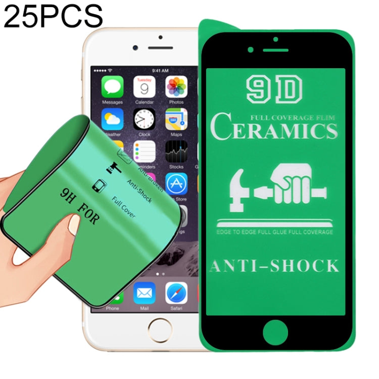 25個裝 2.5D 全膠全屏陶瓷貼膜 適用於iPhone 6