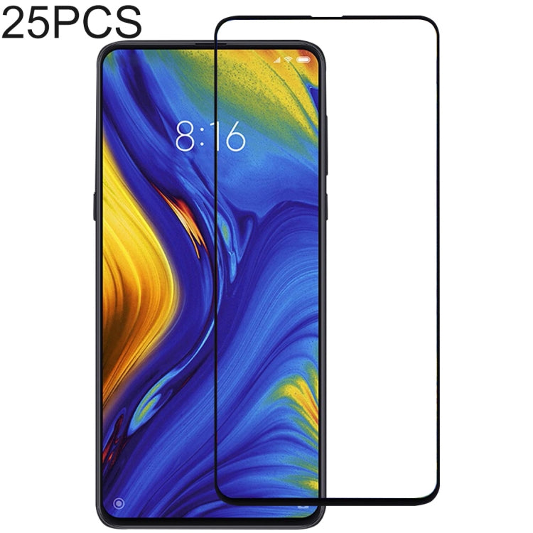 25 PCS 絲印二強 全屏鋼化玻璃膜適用於 小米 Xiaomi Mi Mix 3 / Mi Mix 3 5G