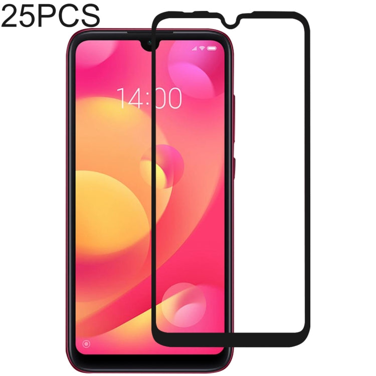 25 PCS 絲印二強 全屏鋼化玻璃膜適用於 小米 Xiaomi Mi Play