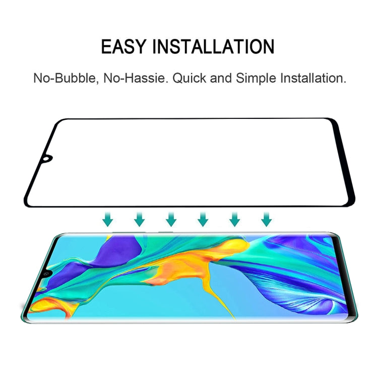 適用於華為 P30 Pro 邊膠 3D曲面全屏鋼化玻璃膜