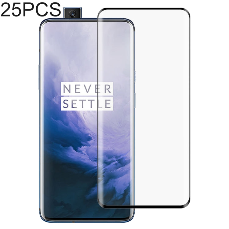 25個裝 適用於 OnePlus 7 Pro 邊膠 3D曲面全屏鋼化玻璃膜