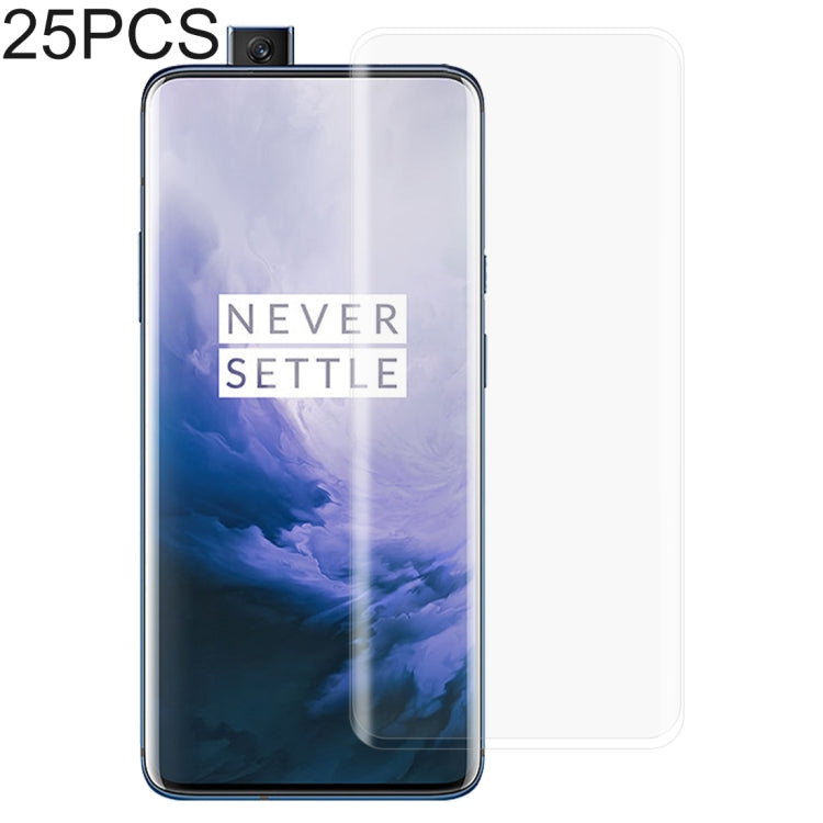 25個裝 適用於 OnePlus 7 Pro 邊膠 3D曲面全屏鋼化玻璃膜