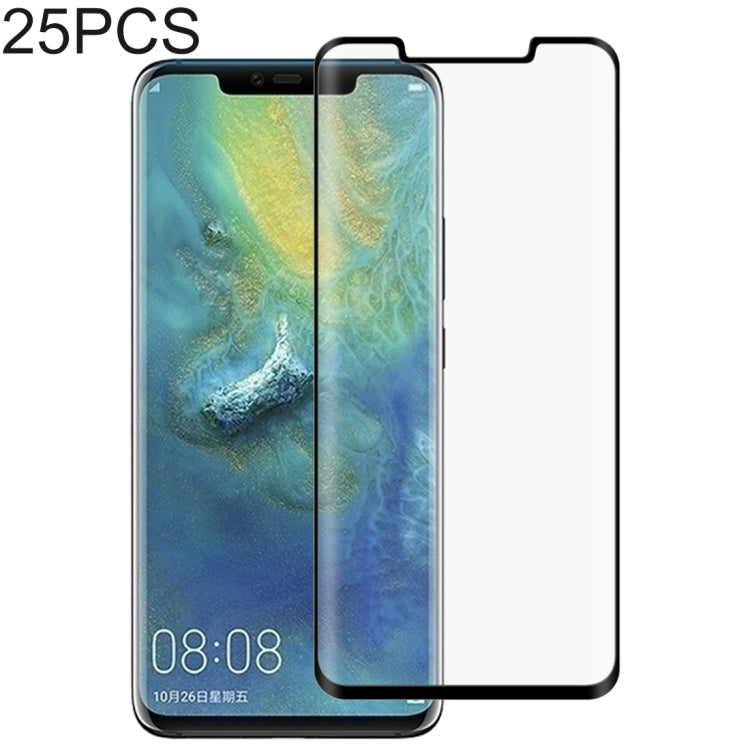 25個裝 適用於華為 Mate 20 Pro 3D曲面全屏鋼化玻璃膜