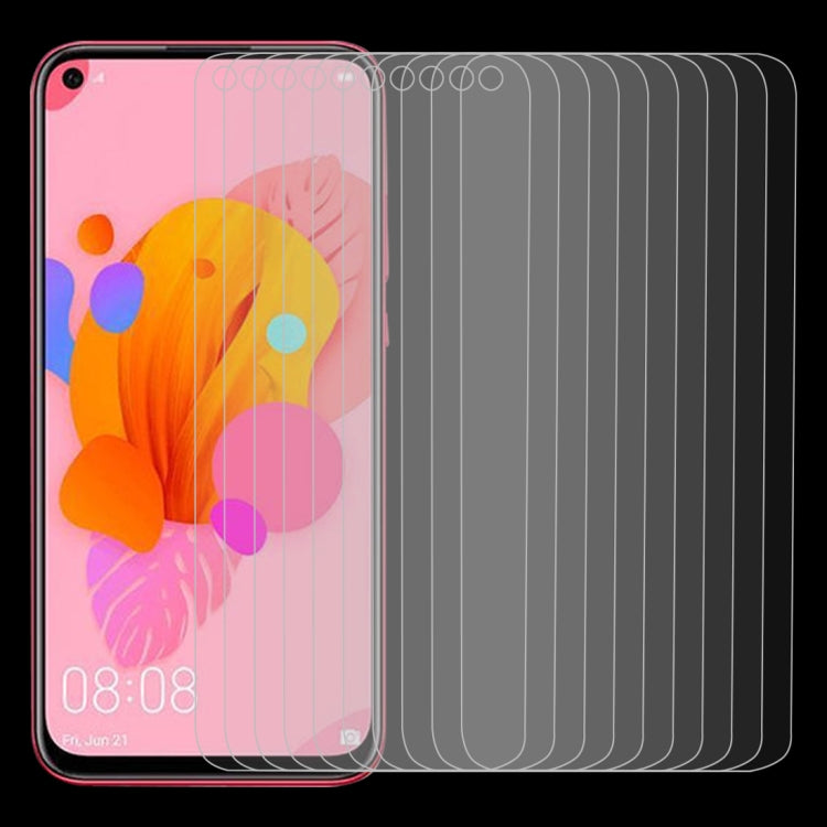 10個裝 適用於華為nova 5i 0.26mm 9H 2.5D弧邊鋼化玻璃膜