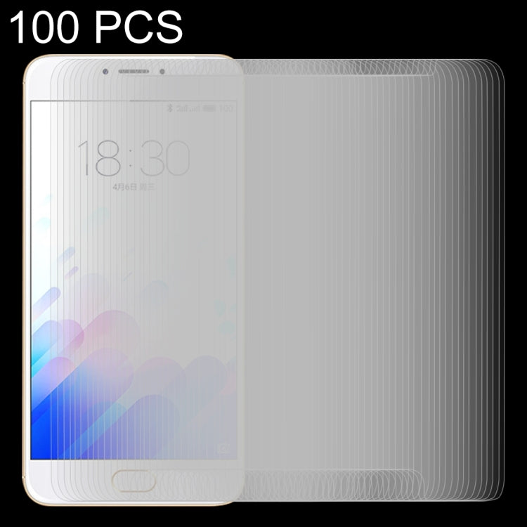 100個裝 適用於魅族 魅藍Note 3 0.26mm厚度 9H表面硬度 2.5D弧邊 鋼化玻璃保護膜