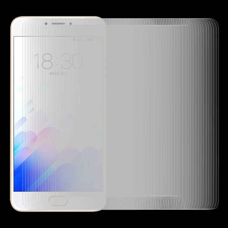 100個裝 適用於魅族 魅藍Note 3 0.26mm厚度 9H表面硬度 2.5D弧邊 鋼化玻璃保護膜