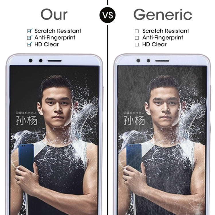 10個裝 適用於華為 榮耀暢玩7X 0.26mm厚度 9H表面硬度 2.5D弧邊 鋼化玻璃保護膜