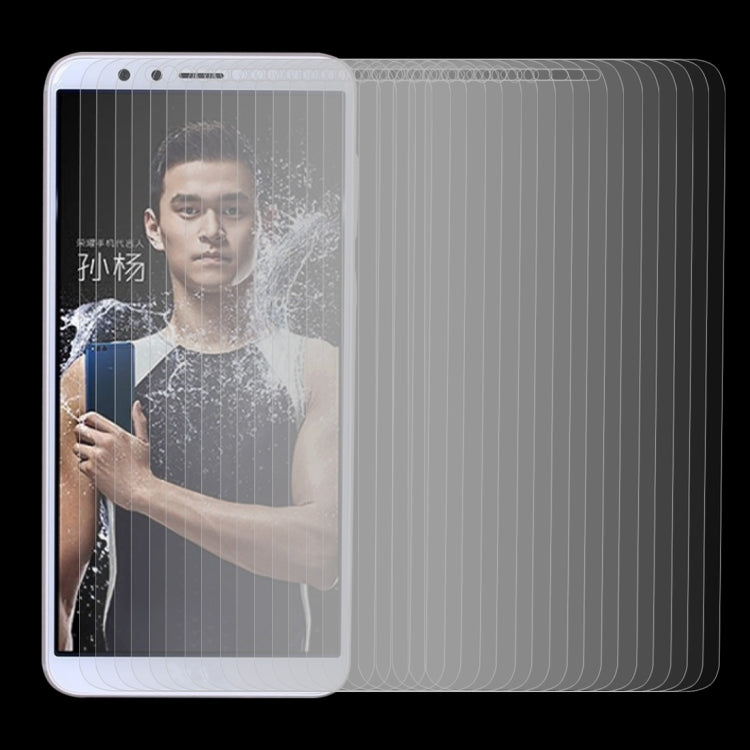 50個裝 適用於華為 榮耀暢玩7X 0.26mm厚度 9H表面硬度 2.5D弧邊 鋼化玻璃保護膜 裸膜