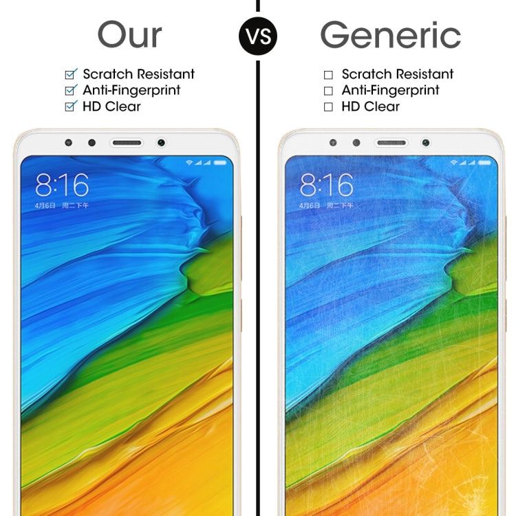 2個裝 適用於小米 紅米5 0.26mm厚度 9H表面硬度 2.5D弧邊 鋼化玻璃保護膜