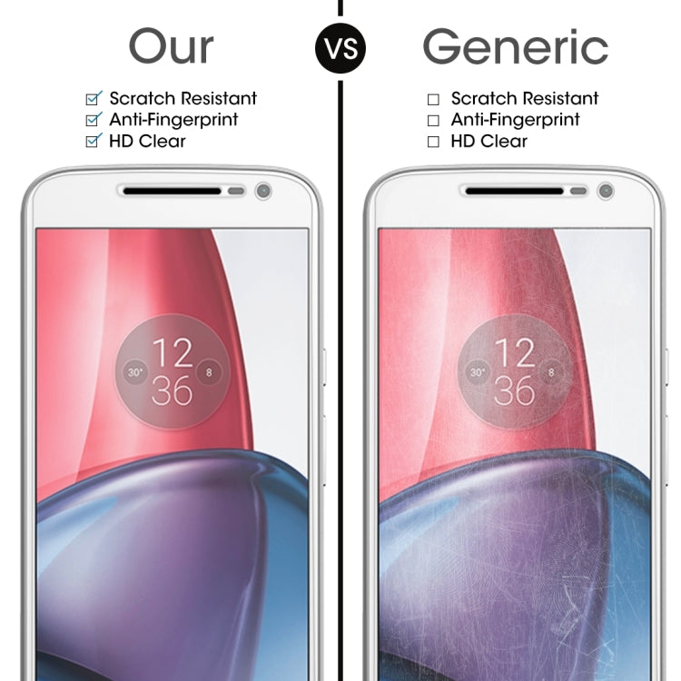 適用於摩托羅拉 Moto G4 Plus 0.3mm厚度 9H表面硬度 2.5D弧邊 非全屏鋼化玻璃保護膜
