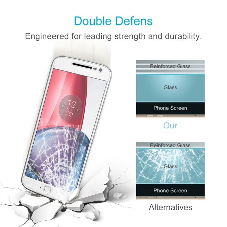 適用於摩托羅拉 Moto G4 Plus 0.3mm厚度 9H表面硬度 2.5D弧邊 非全屏鋼化玻璃保護膜