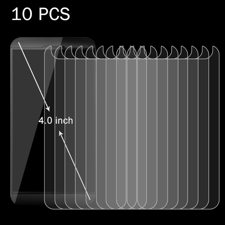 10個一賣 4.0英寸 0.26mm厚度 9H表面硬度 2.5D弧邊 鋼化玻璃保護膜