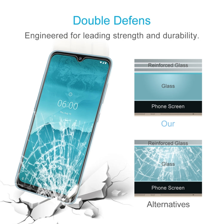 10個裝 適用於Nokia 6.2 2.5D弧邊半屏鋼化玻璃保護膜