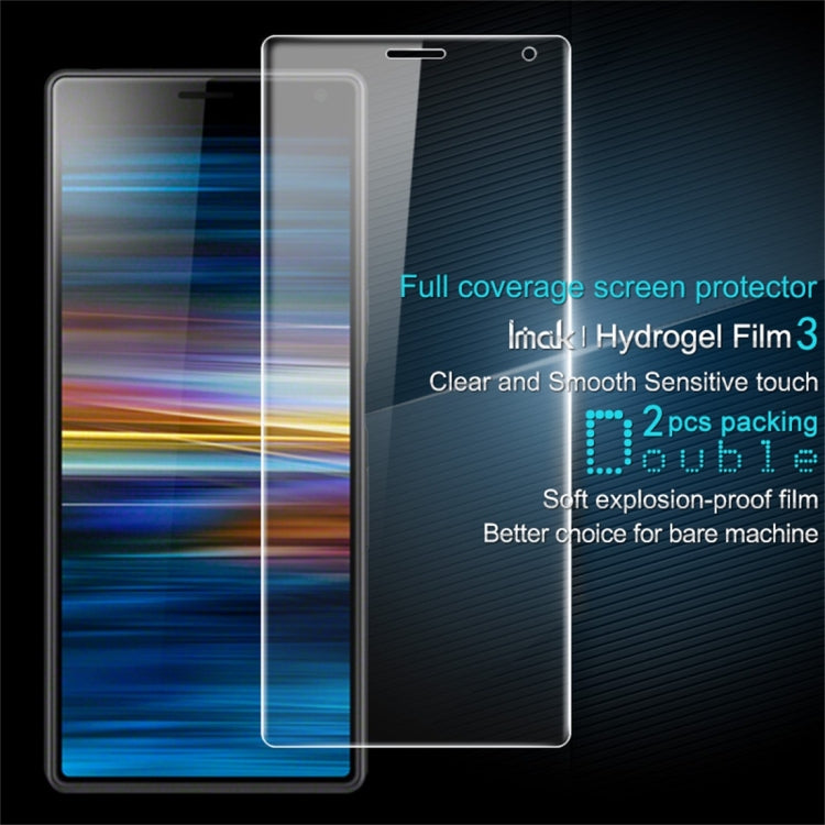 2片裝 艾美克 水凝盾3代 適用於索尼 Xperia 10 0.15mm曲面全屏保護軟膜水凝膜 前膜