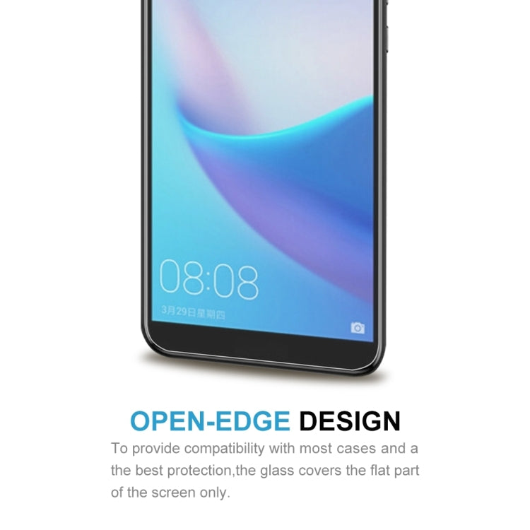 100 PCS 適用於華為 暢享8/榮耀7C 0.26mm厚度 9H 2.5D弧邊鋼化玻璃膜